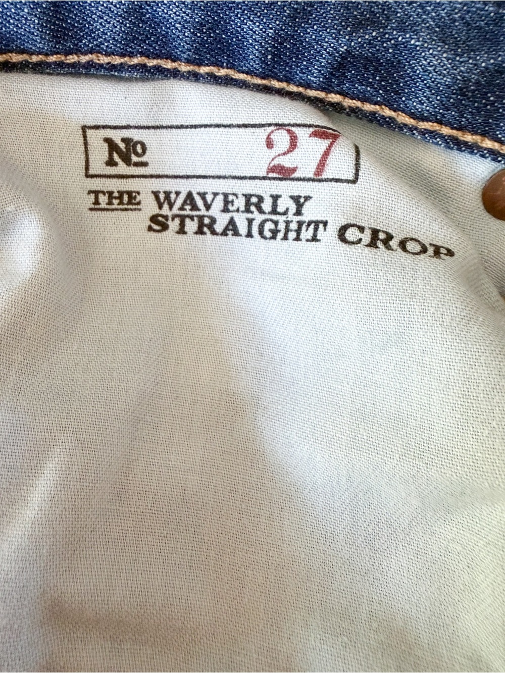 Polo Ralph Lauren Women's Jeans 27 The Waverly Straight Crop Star Patchwork Pant - Picture 8 of 9
